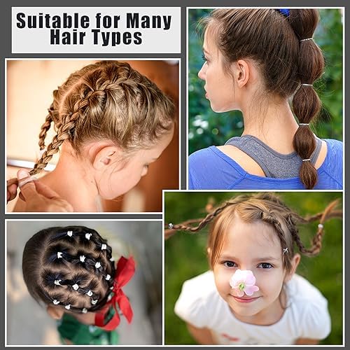 Auroray 2200 Pcs Elastic Hair Ties, 6 Natural Colors Mini Rubber Bands with Hair Tail Tools and Comb, Hair Accessories for Women, Girls, Toddlers, Babies - Image 5