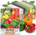 Seed Needs Rainbow Bell Pepper Seeds to Plant Vegetables - 20 Packs by SeedNeeds