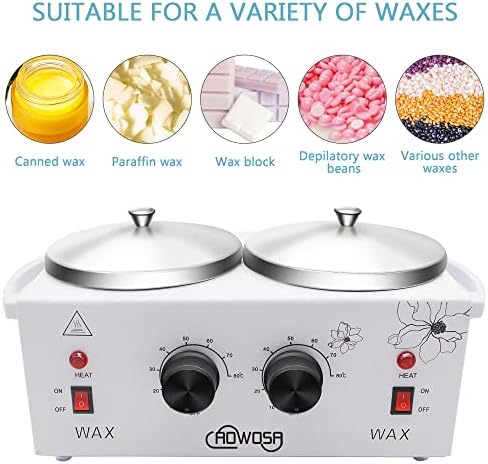 Professional Waxing Kit Wax Warmer Double Pot Wax Heater for Hair Removal - Image 2