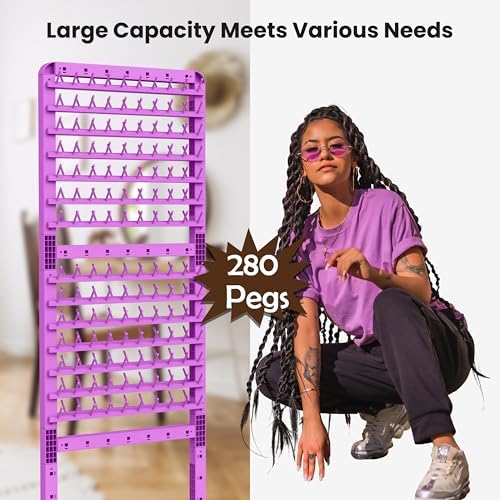 Braiding Hair Rack 280 Pegs, Height Adjustable - Image 2