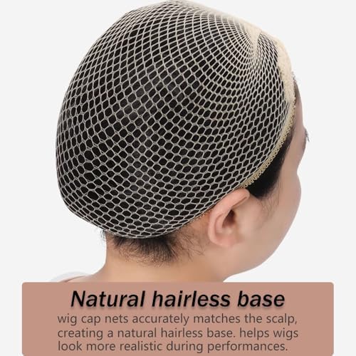 Wig Caps for Women,Hair Net for Wig,Mesh Wig Caps for Long hair for Women,Hair Nets Non Slip for Wigs Beginner,Nylon wig Cap for Thick hairs,Wig Accessories for Halloween/Christmas Party Cosplay,3 Pcs - Image 2