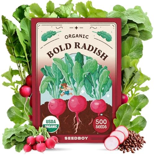 Organic Non-GMO Vegetable Seeds for Planting (Cherry Belle Radish) by Seedboy