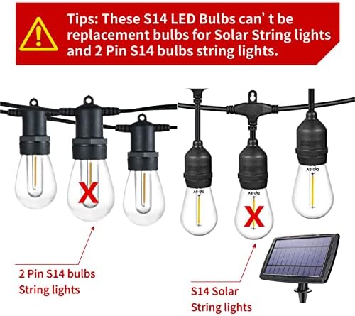 Meconard 30 Pack S14 LED Outdoor String Light Replacement Bulbs, Warm White - Image 2