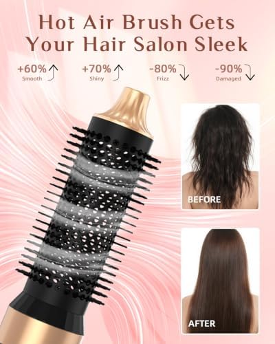 RUCHA 6 in 1 Hair Dryer Styler, Hot Air Brush Blow Dryer & Air Curler Set - Image 4