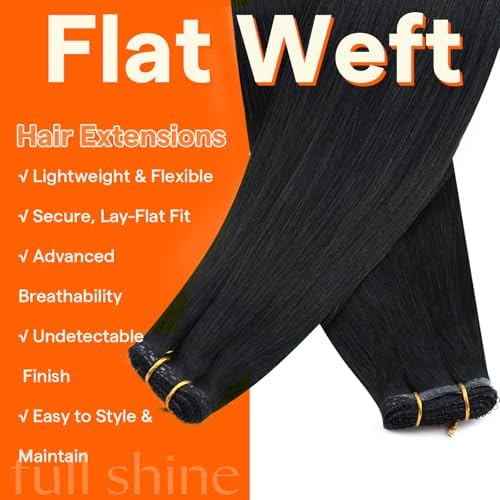 Full Shine Sew In Hair Extensions Human Hair for Women 16 Inch 60g - Image 2