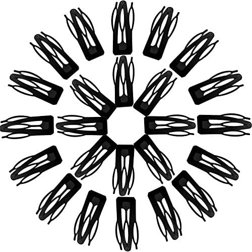 Chinco Black 24 Pcs Double Grip Hair Metal Snap Clips,2 Inch - Image 6
