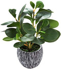 AlphaAcc Fake Faux Fiddle Leaf Fig Cement Planter Housewarming Desk Decor by AlphaAcc