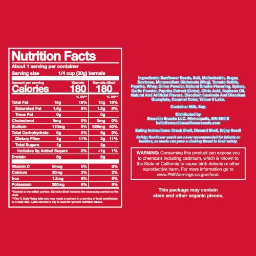 SMACKIN' Sunflower Seeds, Roasted Jumbo Small-Batch, American Made - Backyard BBQ. 1.5oz bags (6 Pack) - Image 2