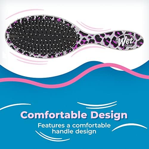 Wet Brush Original Detangler Brush - Pink Leopard, Safari - All Hair Types - Ultra-Soft Bristles Glide Through Tangles with Ease - Pain-Free Comb for Men, Women, Boys & Girls (Pack of 2) - Image 6