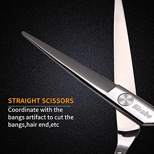 Hair Cutting Scissors Thinning Shears Kit, 6.5 inch Professional Haircut Scissors for Beard Trimming Shaping with Comb Case, Hairdressing Shears Set - Image 2