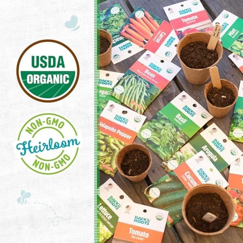 Back to the Roots 100% Organic Heirloom Seeds - Build Your Own 5 Pack Bundle, Flower, Vegetable, Fruit, Herb Seed Packets - Image 2