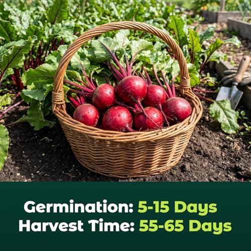 Detroit Dark Red Beet Seeds – 600 Heirloom Seeds for Planting, Open-Pollinated Garden Vegetable Root Seeds for Home Gardens - Image 4