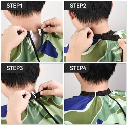 Professional Hair Cutting Cape Waterproof Barber Cape for Men Polyester Hair Styling Cape with Elastic Neckline - Image 5