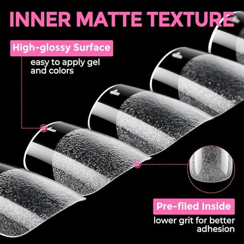 UNA GELLA Extra Short Square Nail Tips XS 216pcs Soft Gel Tips - Image 7