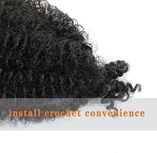 12 Inch Pre-Separated Springy Afro Twist Hair 3 Packs Black Pre-Fluffy Natural Curls are Perfect for Marley Crochet Hair Suitable for Black Women (1B#, 12 Inch (Pack of 3)) - Image 4