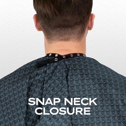 BD Barber Cape - Snap Closure, Water-Resistant, Lightweight Polyester, 45"x65", Professional Coverage for Cutting and Styling - Image 6