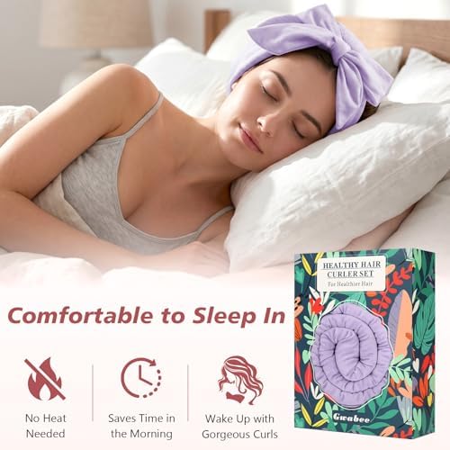 Gwabee Velvet Heatless Curls Overnight Hair Curlers to Sleep In - Image 4