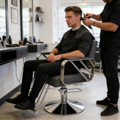 Hair Salon Chair Styling, Hydraulic Pump Barber Chair, 360° Swivel Beauty Barbering Chair for Hair Stylist Women Man, Adjustable Height Pro Stylist Chairs Beauty Salon Equipment - Image 2