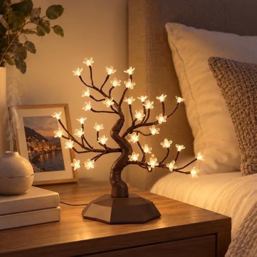 Clear Cherry Blossom Tree Lights with Brown Branches by Unknown