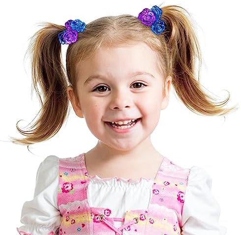 EXPRESSIONS Hairband 24-Piece Rose Twin Bead Ponytail Hair Elastics, Girls Value Pack - Image 7
