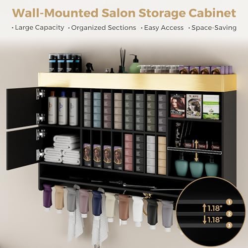 Wall Mount Hair Color Organizer Rack, Holds 100+ Hair Dye Tubes - Image 3