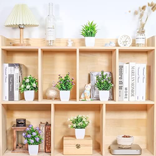 Der Rose 6 Pack Small Fake Plants with Flowers, Spring Home Bathroom Decor - Image 5
