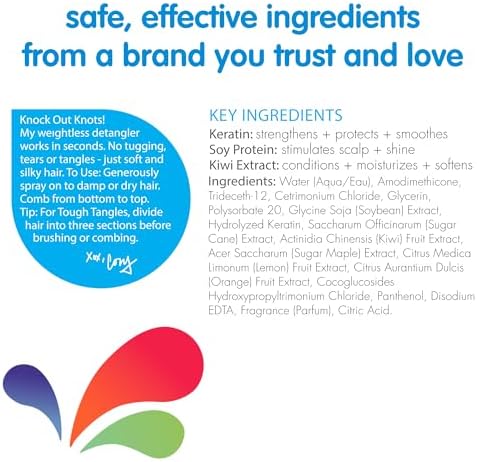 SO COZY Detangler Leave-In Conditioner Spray For Kids Hair, Fruity-Tutti, 8 Fl Oz (Pack of 12) - Image 7