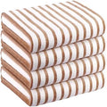 JML Microfiber Beach Towels Set of 4, 30" x 60", Cabana Stripe Coffee by JML