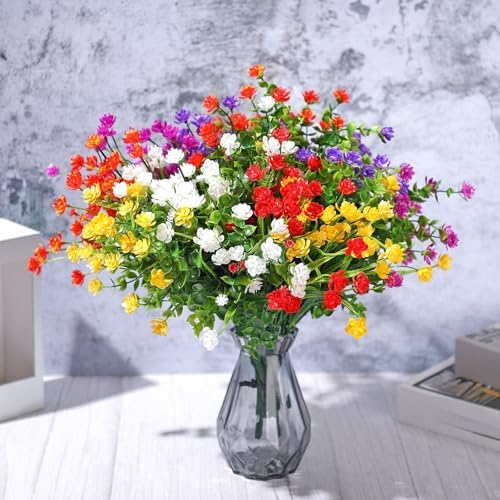 WILLBOND 12 Bundles UV Resistant Faux Flowers, Multi Color - Image 4