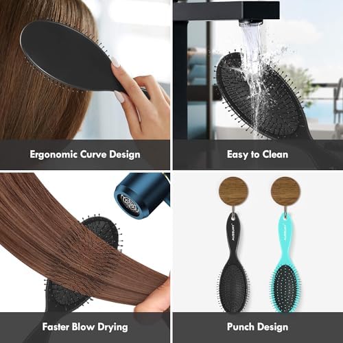 4 Pack Detangling Hair Brush - Air Cushion Detangler Hairbrush with Ultra Soft Bristles for Effortless Tangle Removal For Wet Dry Damaged Curly Fragile Hair for Women Men Boys Girls Adult Kids - Image 6