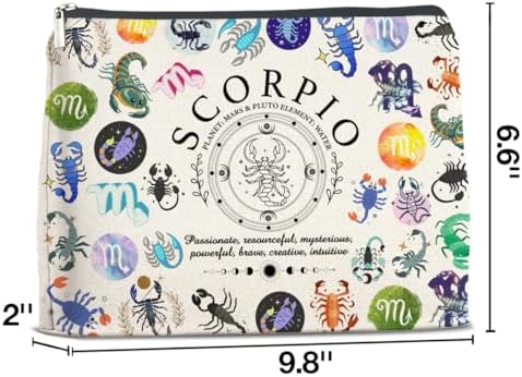LyoGao Scorpio Gifts for Women, Scorpio Zodiac Makeup Bag, Scorpio Birthday Gifts for Women Astrology Lovers - Image 2