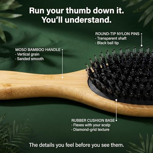 Boar Bristle Hair Brush for Fine and Thin Hair, Women - Image 6