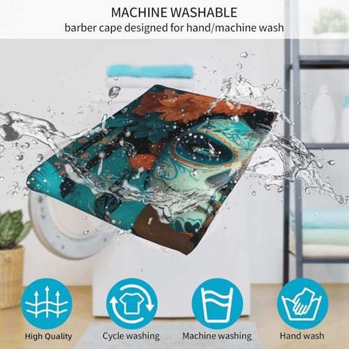 Skull Vintage Hair Cutting Barber Cape Hair Salon and Dyeing Styling Cloth for Women/Men - Image 7