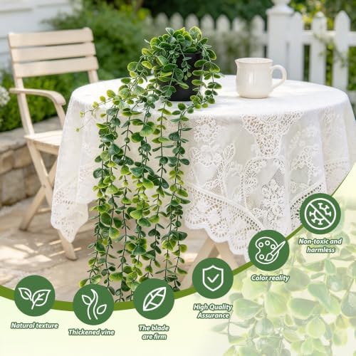 YAYUZEST 24" Fake Hanging Eucalyptus Plant for Bathroom Wall Art Decor - Image 3