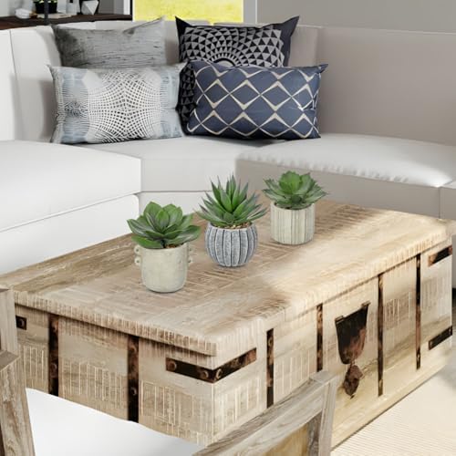Briful 3 Pack Faux Succulent Plants in Vintage Cement Pots – Artificial Aloe Succulent Decor with Realistic Leaves and Pebble Base – Rustic Mini Plant Set for Home Office Bathroom Bookshelf - Image 4