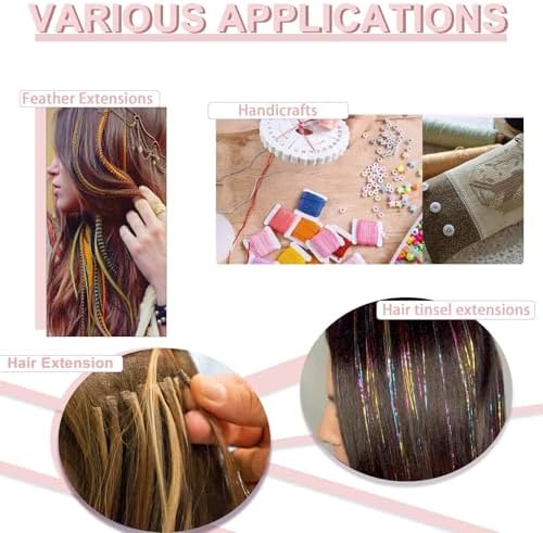 Vlasy 6PCS Hair Extension Tools Loop Needle Threader Hair Beader Tool - Image 6