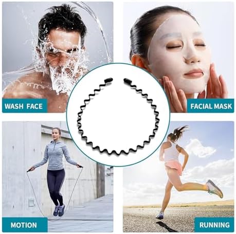Metal Headband for Men, Zig Zag Wire Hair Band, 3 Pcs - Image 5
