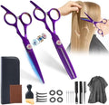 21Pcs 440C Hair Cutting Scissors Kit, Hair Scissors & Thinning Scissors Set by Unknown