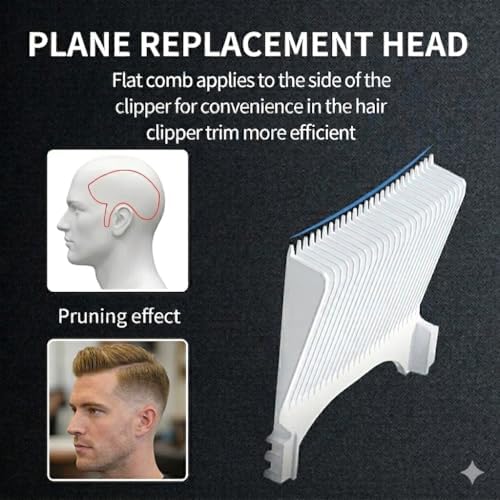 NebulaBloom 3-in-1 Hair Fade Comb, Left/Right Interchangeable Precision Thinning & Cutting Tool for Men, Boys, DIY Home Haircuts, Barbers Assistant, Clipper Comb, Fade Brush, Hairdressing Accessories - Image 5