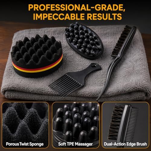 Hair Sponge Twist Brush Curl Styling Kit 4PCS for Afro Coily Hair - Image 6