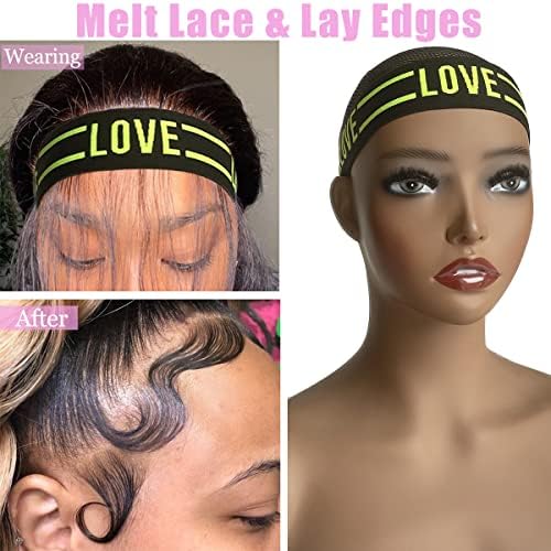 Lace Melting Elastic Bands for Wig Edges and Frontals - Adjustable Wrap Grip to Lay and Keep Wigs in Place (2 PCS, GreenLove) - Image 2