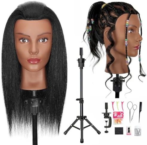 Opini 18" Mannequin Head 100% Human Hair for Hairdresser Practice Braiding by Opini