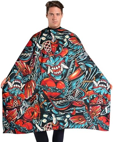 BD Barber Cape - Snap Closure, Water-Resistant, Lightweight Polyester, 45"x65", Professional Coverage for Cutting and Styling by BettyDain