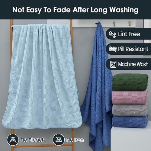 JML Microfiber Bath Towels Set of 4, 30" x 60", Olive-Green - Image 6