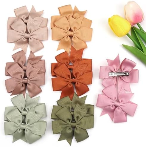 40Pcs 3" Hair Bows for Girls Toddler Pinwheel Bow Alligator Clips for Kids - Image 6