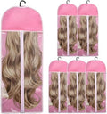 5Pcs 31.5in Hair Extension Holder Wig Storage Bag with Hanger, Pink by Unknown