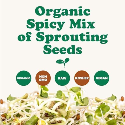 Food to Live Organic Spicy Mix of Sprouting Seeds, 3 Pounds — Non-GMO Broccoli, Radish, Alfalfa, Raw, Rich Germination Rate, Non-Irradiated, Pure, Kosher, Vegan Superfood, Bulk, Rich in Sulforaphane - Image 4