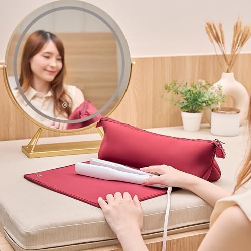 BAREFOOT CARIBOU Hair Tools Travel Bag and Heat Resistant Mat 17"(Burgundy) - Image 4