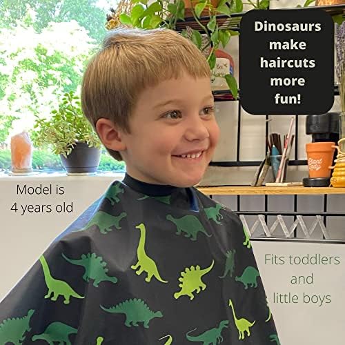 Dinosaur Kids Barber Cape for Boys Hair Cutting at Home, Salon Barber Shop - Image 6