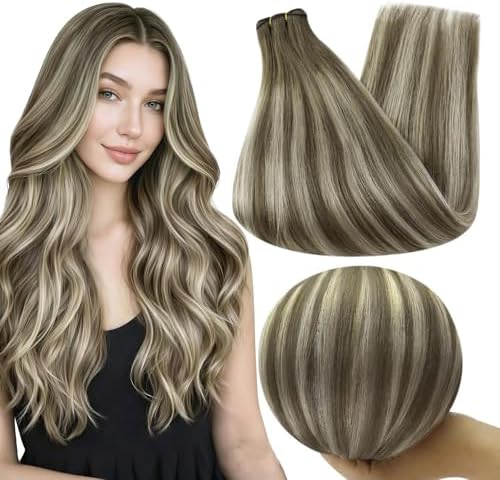 Full Shine Double Weft Full Head Weave Hair Extensions 16 Inch 105g by FullShine